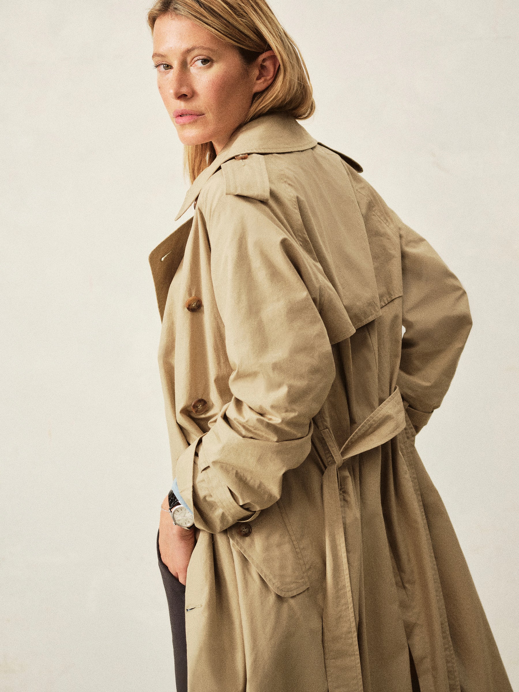 Rockaway Khaki Parachute Poplin Trench - Image 7