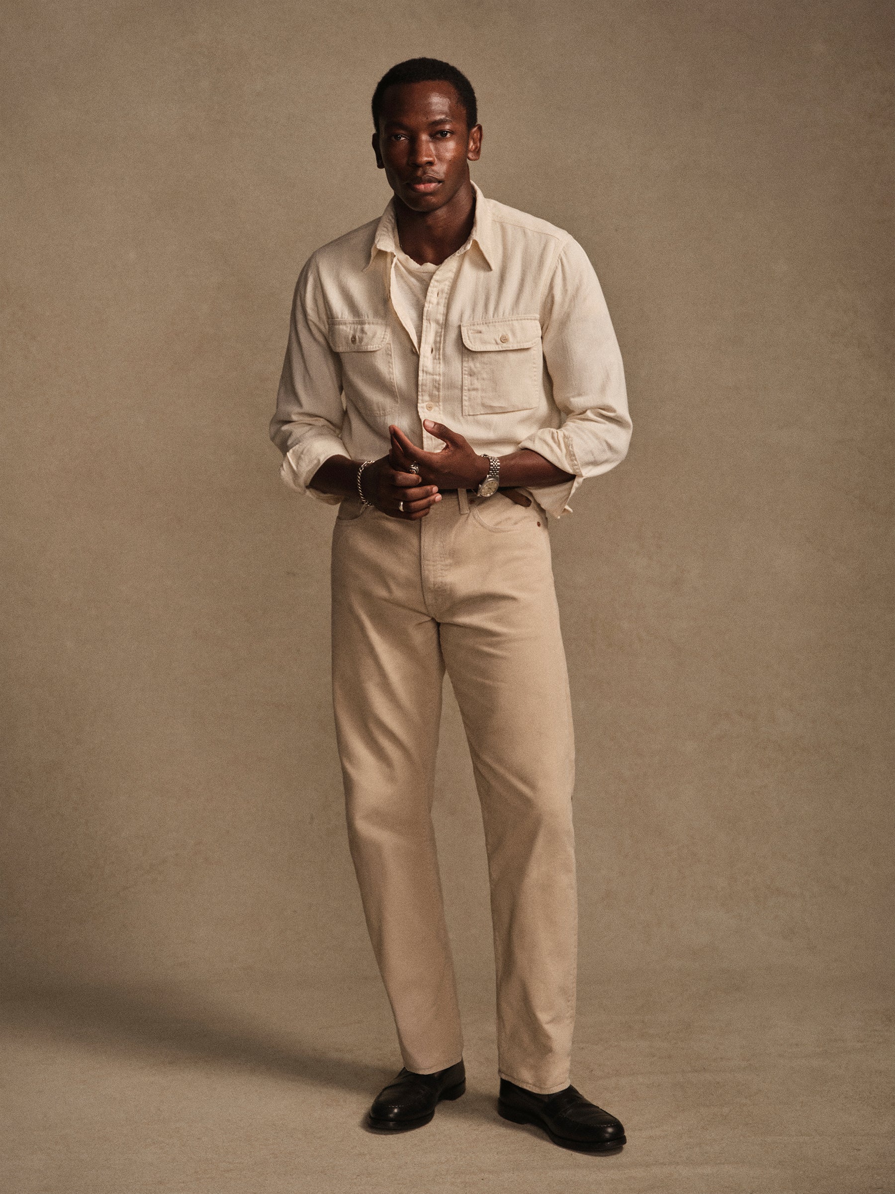 Alternative view of Natural Wash Hemp HBT Soft Pack Station Shirt