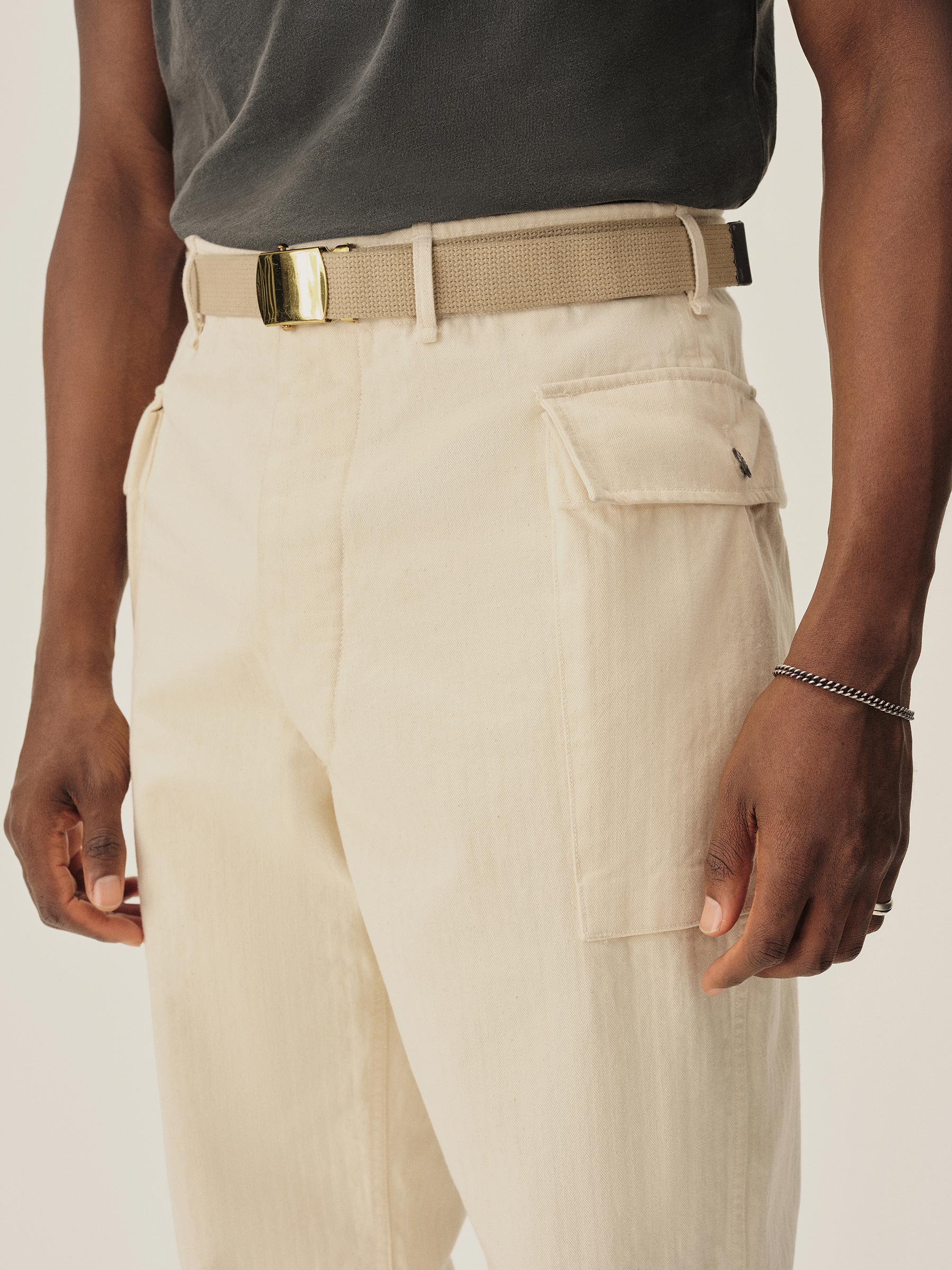 Seeded Natural Omaha Flyweight HBT P-43 Cargo Pant - Image 3