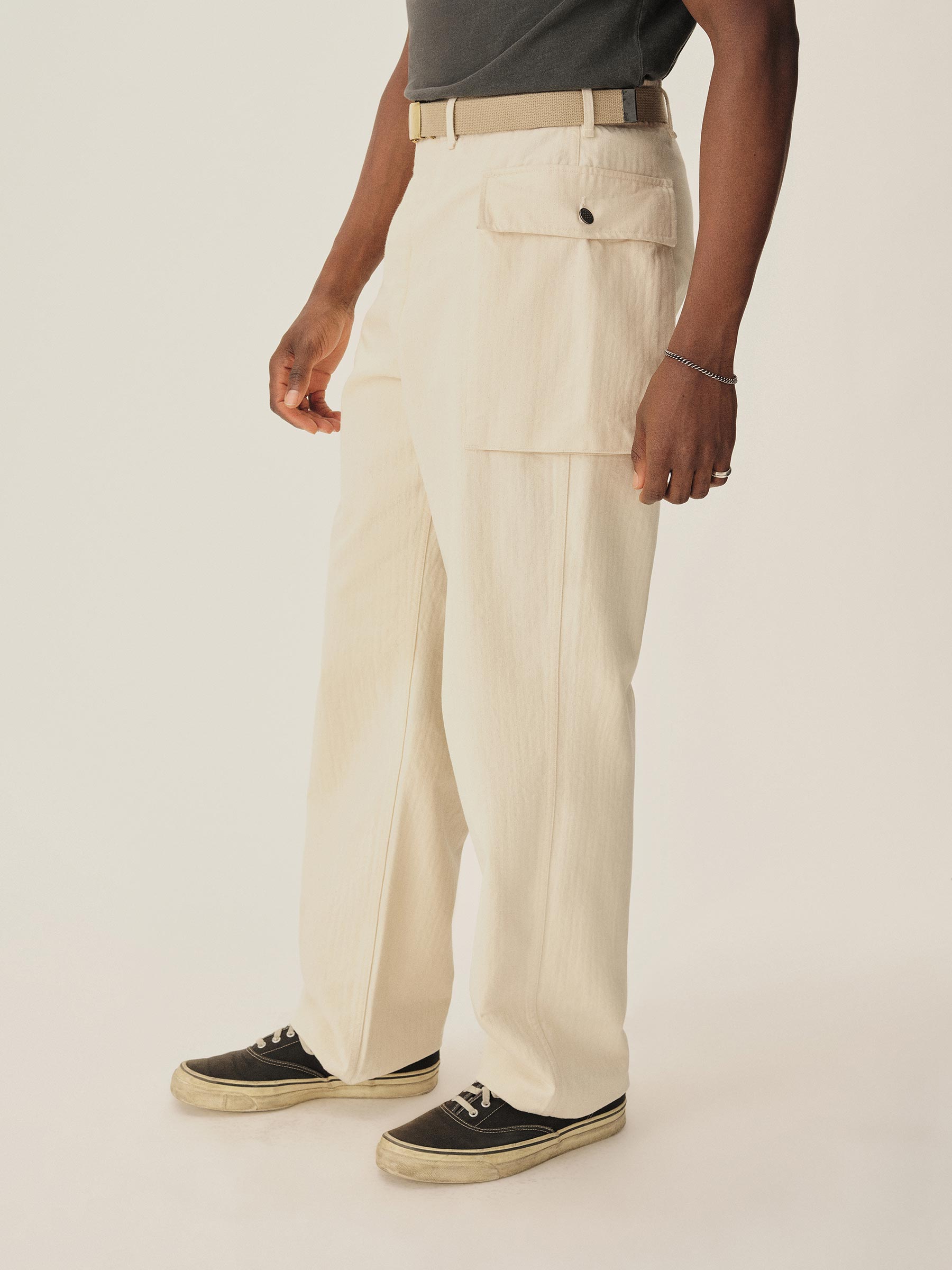 Seeded Natural Omaha Flyweight HBT P-43 Cargo Pant - Image 4