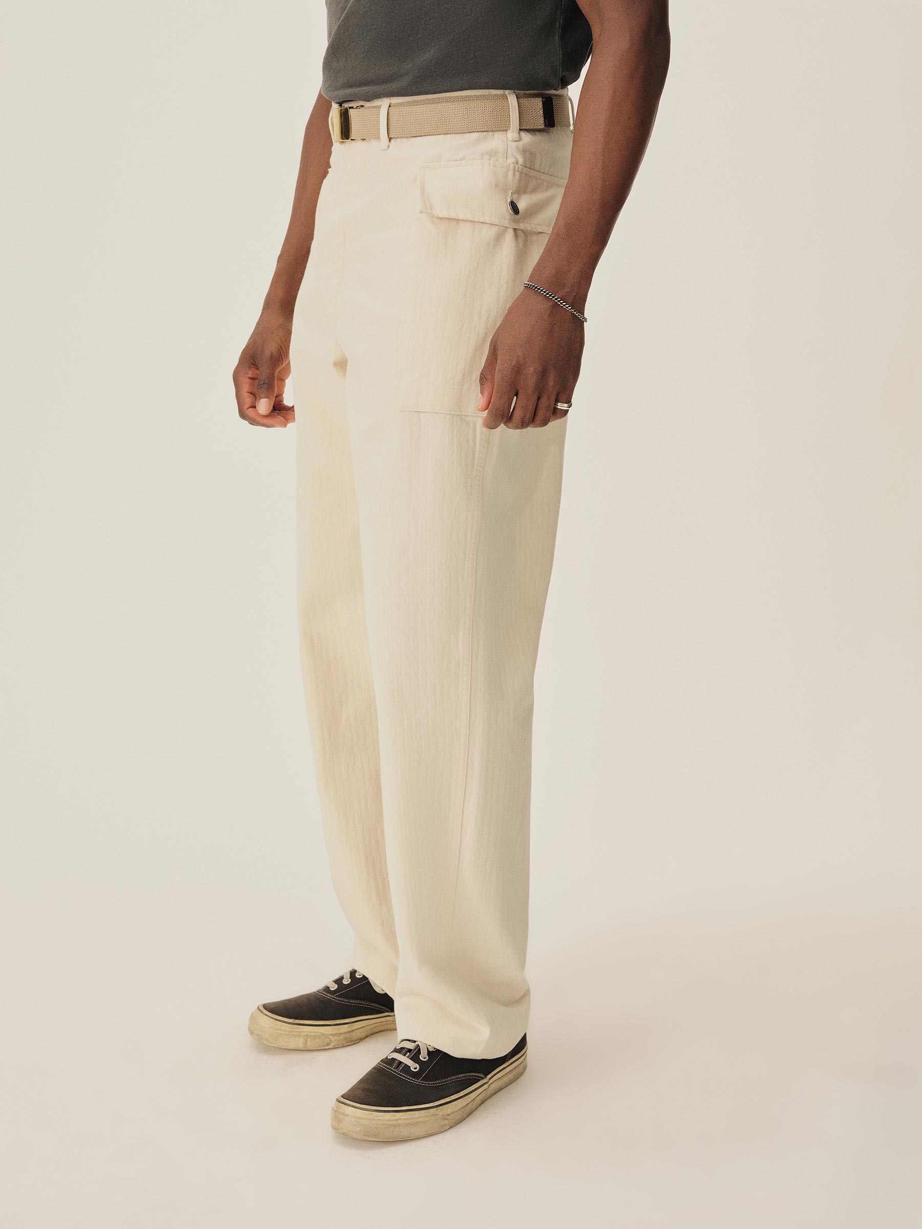 Seeded Natural Omaha Flyweight HBT P-43 Cargo Pant - Image 5